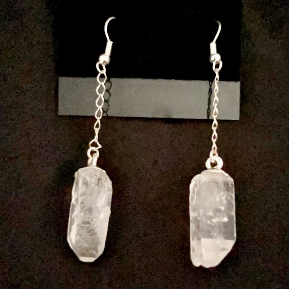 Crystal Quartz Drop Earrings